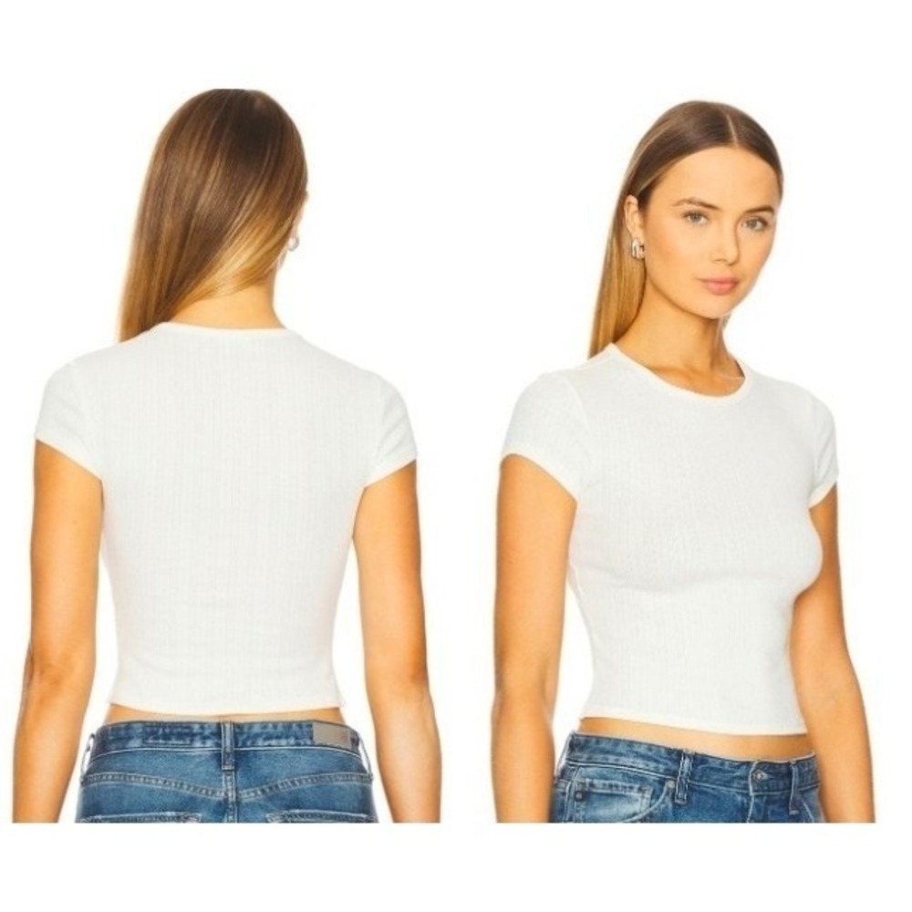 Free People Intimately FP Wait A Minute Baby Tee‎ Layering Top Oatmeal Sz M/L